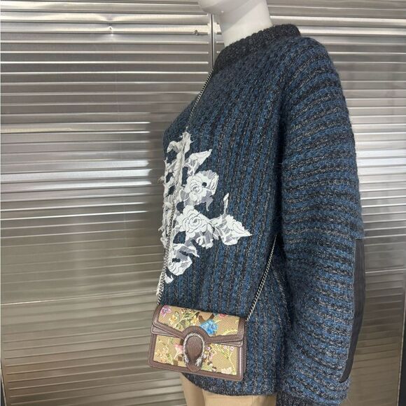 Gucci Sequin Dionysus Jumbo Gg Super Mini Floral Embroidered Chain Crossbody Bag - Picture 13 of 13